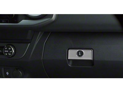 Glove Box Handle Accent Trim; Turbo Silver (16-23 Tacoma)