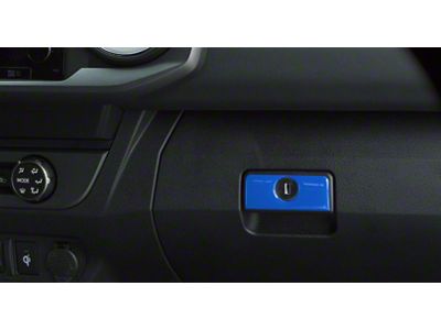 Glove Box Handle Accent Trim; Voodoo Blue (16-23 Tacoma)