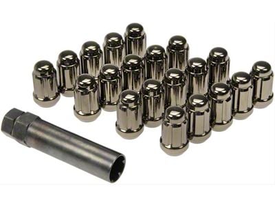 Gunmetal 6-Spline Drive Wheel Lug Nuts; M12x1.50; Set of 20 (05-25 Tacoma)