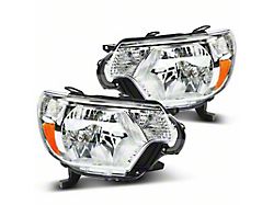 Halogen Headlights; Chrome Housing; Clear Lens (12-15 Tacoma)