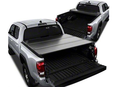 Hard Tri-Fold Style Tonneau Cover; Black (16-23 Tacoma)