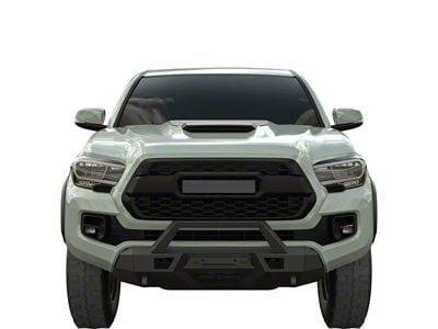 HD Front Bumper with Hoop; Black (16-23 Tacoma)