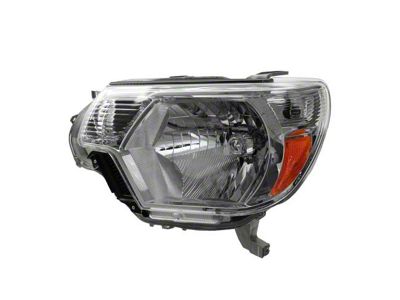 Headlight; Chrome Housing; Clear Lens; Driver Side (12-15 Tacoma)