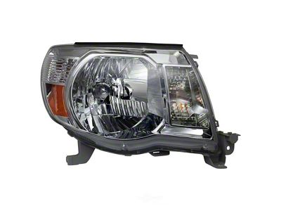 Headlight; Chrome Housing; Clear Lens; Passenger Side (05-11 Tacoma)