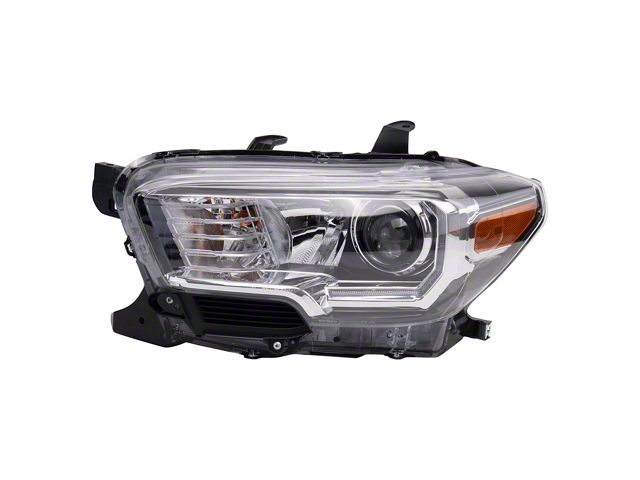 Evan-Fischer Left Headlight Assembly – 2016-2018 Toyota Tacoma, Halogen, Chrome Interior, Clear Lens
