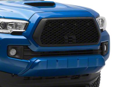 Honeycomb Style Upper Replacement Grille with Smoked White Raptor Lights and TSS Sensor Cover (16-23 Tacoma)