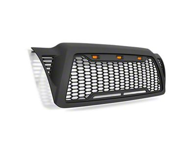 Honeycomb Upper Replacement Grille with Amber Grille Lights; Black (05-11 Tacoma)