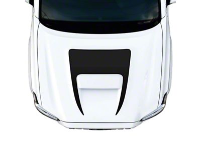 Hood Graphic; Matte Black with Gloss Black Outline (16-23 Tacoma TRD Pro)