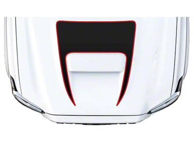 Hood Graphic; Matte Black with Golden Yellow Outline (16-23 Tacoma TRD Pro)