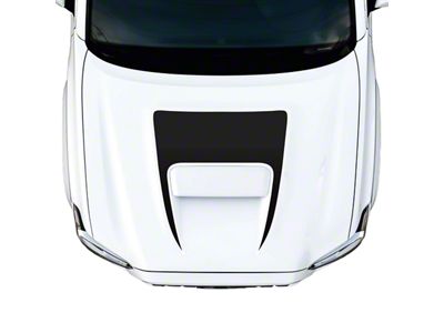 Hood Graphic; Matte Black with Gray Outline (16-23 Tacoma TRD Pro)