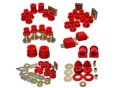 Hyper-Flex System Master Bushing Kit; Red (05-15 Tacoma Base; 2015 Tacoma TRD Pro)