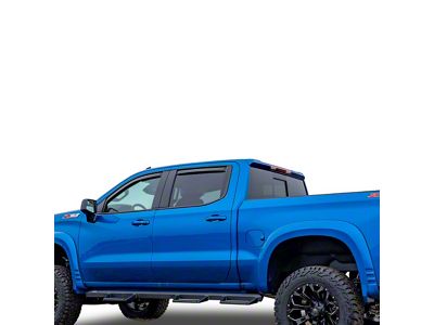 In-Channel Rain Guards; Front and Rear; Smoke (05-15 Tacoma Double Cab)