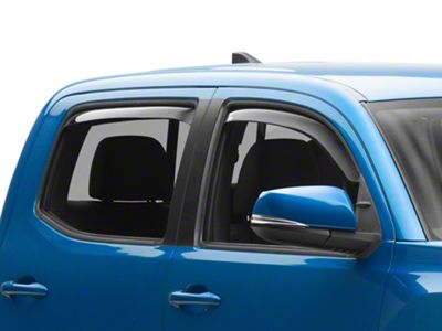 EGR In-Channel Window Visors; Front and Rear; Dark Smoke (16-23 Tacoma Double Cab)