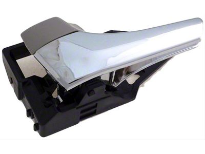 Interior Door Handle; Front Left; Chrome Lever; With Beige Lock Knob; Plastic (16-19 Tacoma Double Cab)