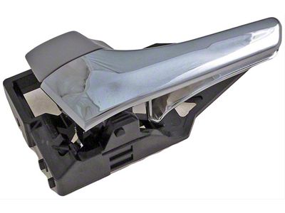Interior Door Handle; Front Left; Chrome Lever; With Gray Lock Knob; Plastic (16-19 Tacoma Double Cab)