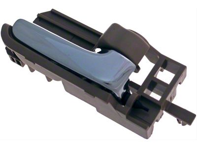 Interior Door Handle; Front and Rear Right; Chrome; With Brown Lock Knob; Plastic (05-15 Tacoma Double Cab)