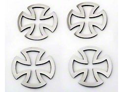 Iron Cross Emblems; Brushed (Universal; Some Adaptation May Be Required)