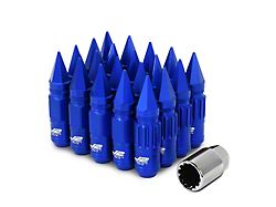 J2 Engineering Blue Aluminum Spiked Lug Nuts; M12 x 1.5; 80mm; Set of 20 (05-15 5-Lug Tacoma)