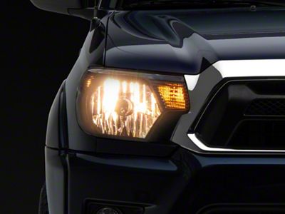 JDM Style Headlights; Matte Black Housing; Clear Lens (12-15 Tacoma)