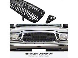 Laser Cut Rivet Mesh Upper Replacement Grille; Black (01-04 Tacoma)