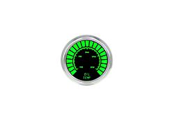 LED Analog Bargraph Oil Temperature Gauge; 2-1/16-Inch; Green; 140-340 Degrees (Universal; Some Adaptation May Be Required)