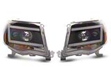 Raxiom Axial Series LED DRL Projector Headlights; Black Housing; Clear Lens (05-11 Tacoma)