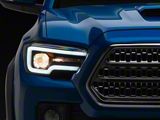 LED DRL Sequential Projector Headlights; Black Housing; Clear Lens (16-20 Tacoma w/ Factory Halogen Headlights & w/o LED DRL)