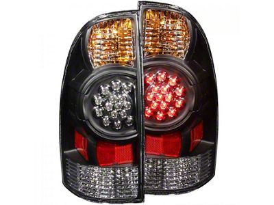 LED Tail Lights; Black Housing; Clear Lens (05-15 Tacoma)