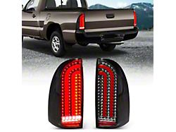 LED Tail Lights; Black Housing; Smoked Lens (05-15 Tacoma)