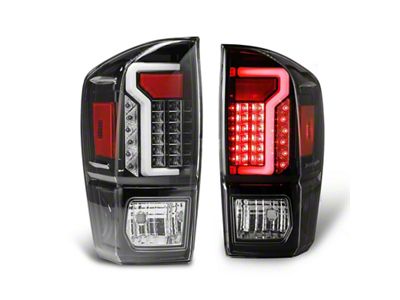 LED Tail Lights; Chrome Housing; Red Lens (05-15 Tacoma)