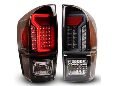 LED Tail Lights; Chrome Housing; Red Lens (05-15 Tacoma)