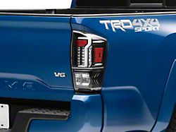 LED Tail Lights; Gloss Black Housing; Clear Lens (16-23 Tacoma)