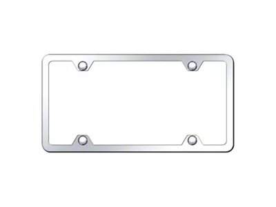 Thin 4-Hole ABS License Plate Frame (Universal; Some Adaptation May Be Required)
