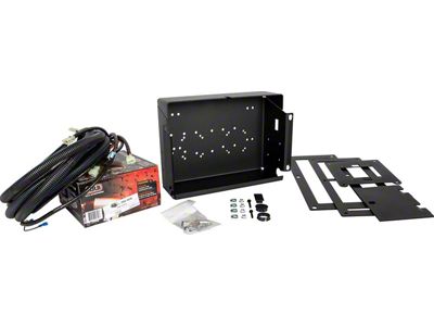 Locking Steel Door Bed Compressor Box Mount with 24V Twin Compressor; Passenger Side (05-23 Tacoma)