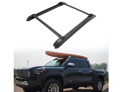 Luxury Style Roof Rack; Black (24-25 Tacoma Double Cab)