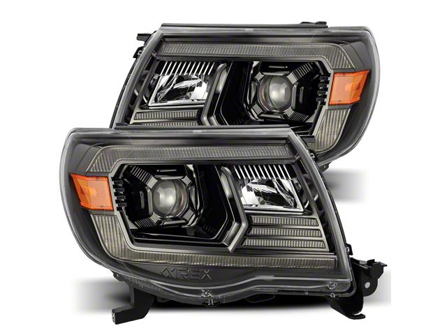 AlphaRex Tacoma LUXX-Series LED Projector Headlights; Alpha Black Housing; Clear Lens 810018 (05 AlphaRex Tacoma LUXX-Series LED Projector Headlights; Alpha Black Housing; Clear Lens 810018 (05
