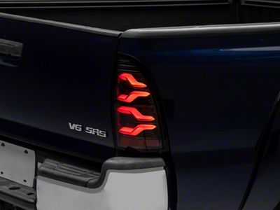 AlphaRex LUXX-Series LED Tail Lights; Alpha Black Housing; Clear Lens (05-15 Tacoma)