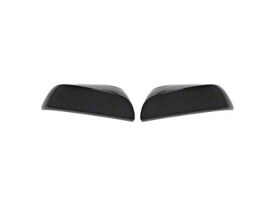 Chrome Delete Mirror Covers; Gloss Black (16-23 Tacoma)