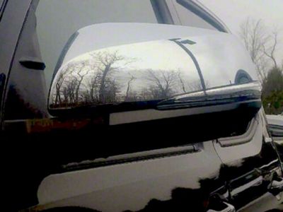 Mirror Covers with Turn Signal Cutout; Chrome (16-23 Tacoma)