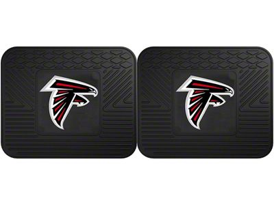 Molded Rear Floor Mats with Atlanta Falcons Logo (Universal; Some Adaptation May Be Required)