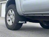 Mud Flaps with White 4WD Logo; Front (05-15 Tacoma w/ OE Fender Flares)