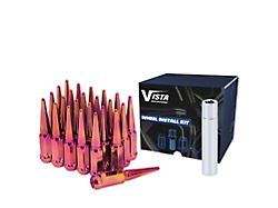 Neo Chrome Spike Lug Nuts for Aftermarket Wheels; M12x1.5; Set of 24 (05-23 Tacoma)