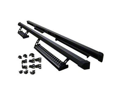 Nerf Side Step Bars; Black (05-23 Tacoma Double Cab)
