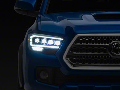 AlphaRex NOVA-Series LED Projector Headlights; Black Housing; Clear Lens (16-23 Tacoma SR5)