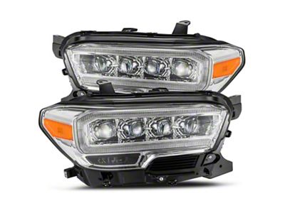 AlphaRex NOVA-Series LED Projector Headlights; Chrome Housing; Clear Lens (16-23 Tacoma TRD)