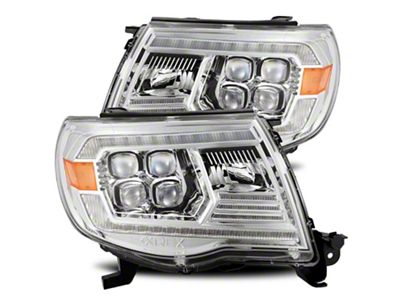 AlphaRex NOVA-Series LED Projector Headlights; Chrome Housing; Clear Lens (05-11 Tacoma w/ Factory DRL)