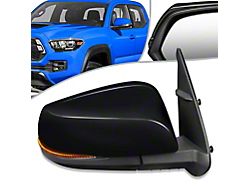 OE Style Powered Heated Side Mirror with Turn Signal; Black; Passenger Side (16-19 Tacoma)