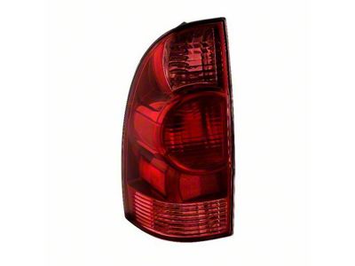 OE Style Tail Light; Chrome Housing; Red/Clear Lens; Driver Side (05-08 Tacoma)