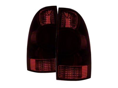 OE Style Tail Lights; Chrome Housing; Red Smoked Lens (05-08 Tacoma)