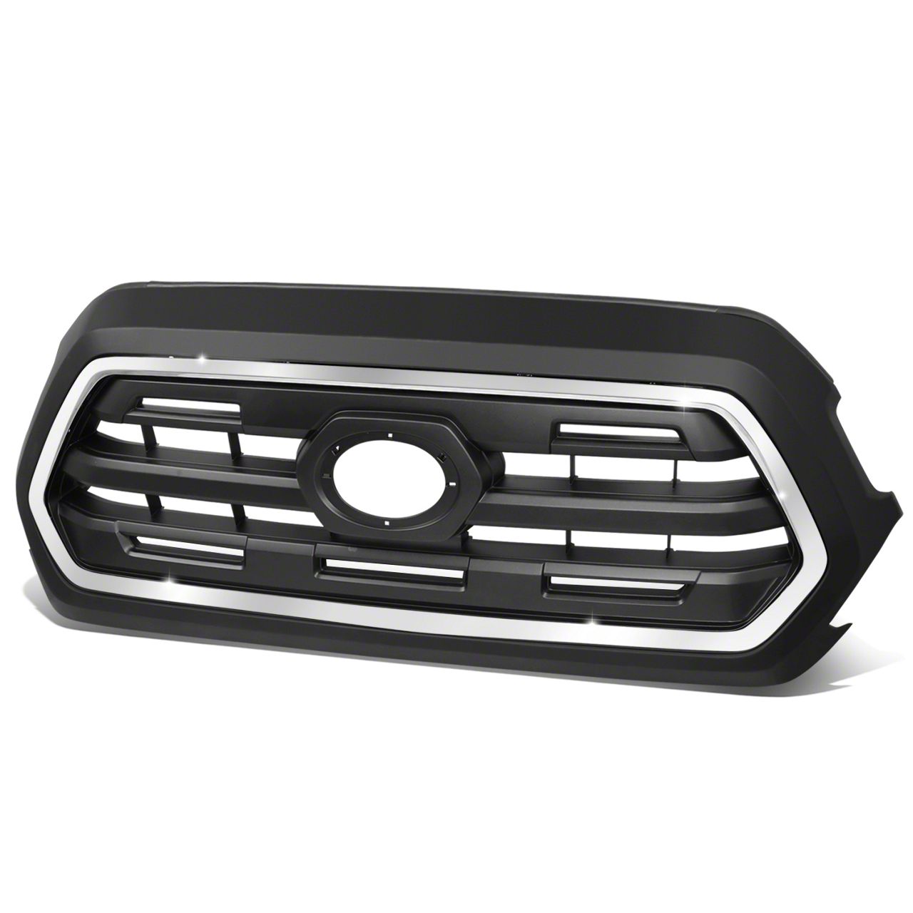 To1200408 Tacoma OE Style Upper Replacement Grille; Black/Chrome (16-17 Tacoma ...